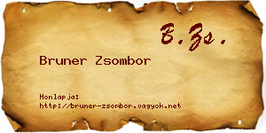 Bruner Zsombor névjegykártya